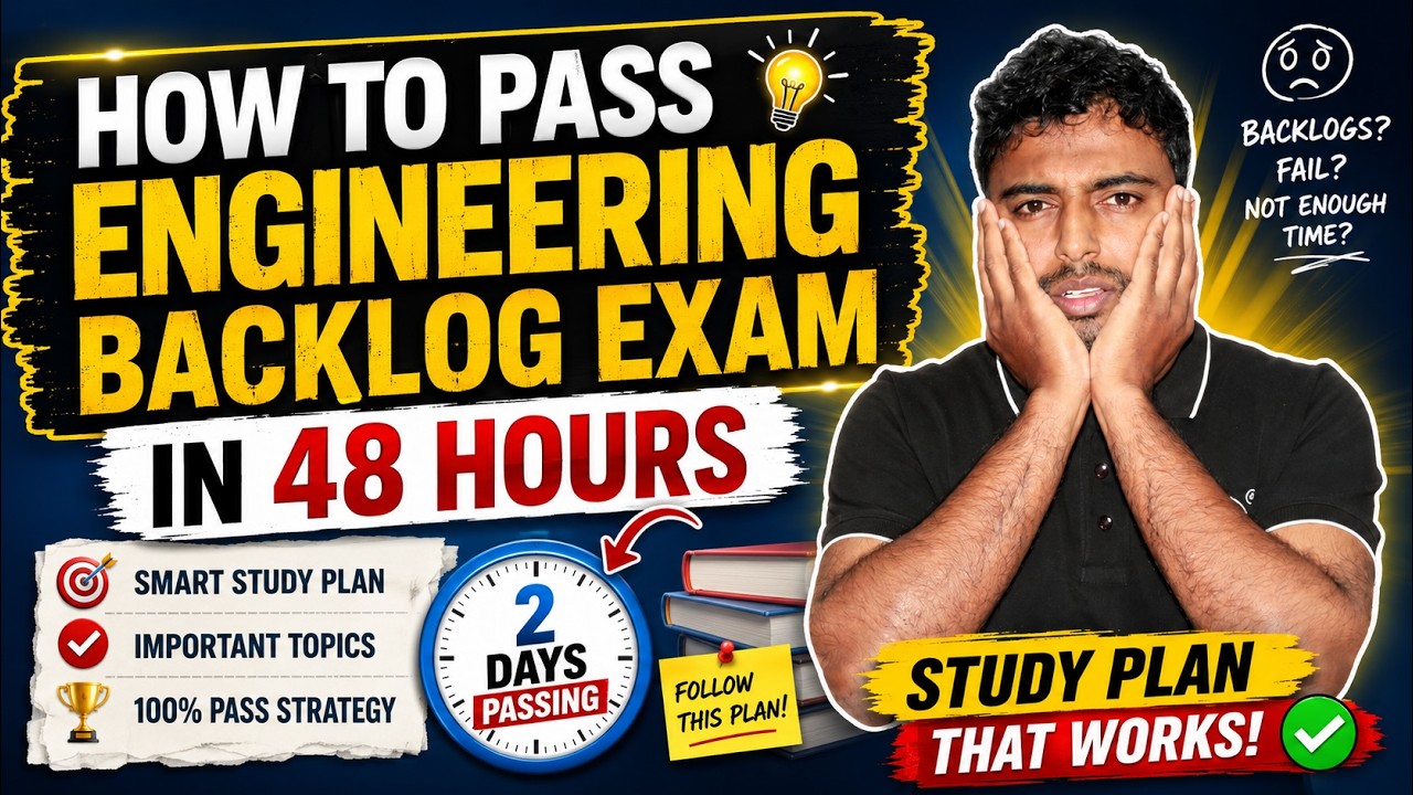 How to Pass Engineering Backlog Exam In 48 Hours Study Plan? | # ...