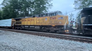 NS 10K Clears CP Potter with UP #5749 AC4400CW New Paint Scheme Trailing in Inman Avenue Edison, NJ