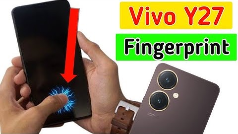 Vivo Y27 Display fingerprint setting/How To Fingerprint screen lock in Vivo y27/fingerprint sensor