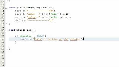 How to Create a Stack Class Project - ( Part 7 ) - Defining the Pop Function