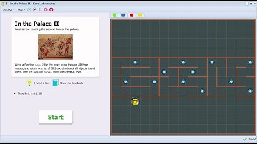 Karel the Robot in NCLab, Version 0.9 - In the Palace 2 (Purple Belt 3 - Lists)