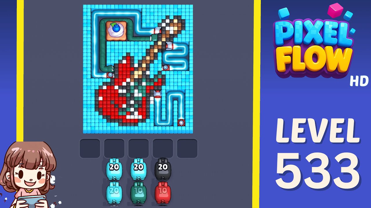 Pixel Flow Level 533 Solution Walkthrough - YouTube
