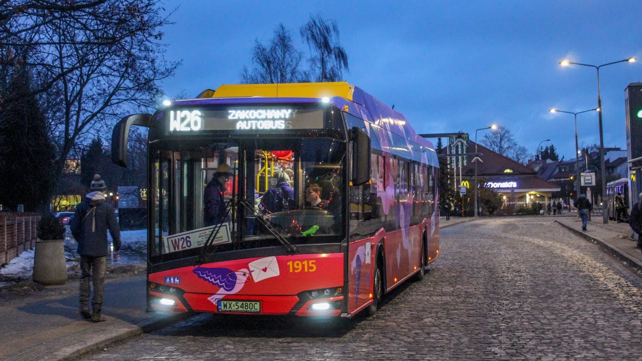 Przejazd: Solaris Urbino 12 IV Electric #1915 MZA Warszawa - Linia W26