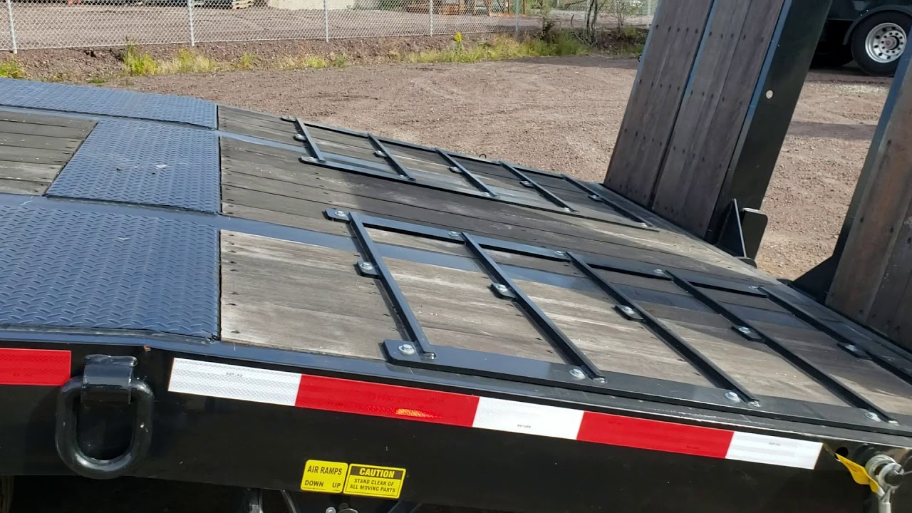 Gincor 25 ton tag float trailer air tilt air ramps YouTube