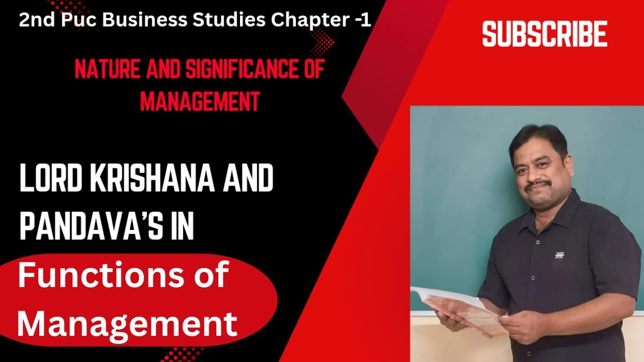 2nd PUC Business studies chapter-1 Function of Management