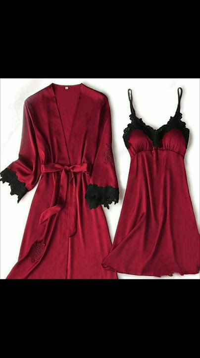 Ladies Nighty Set 2 Piece Night Suit Bridal Night Dress #fashion