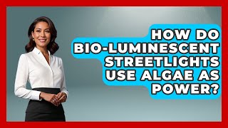 How Do Bio-luminescent Streetlights Use Algae As Power - Social Issues For Everyone