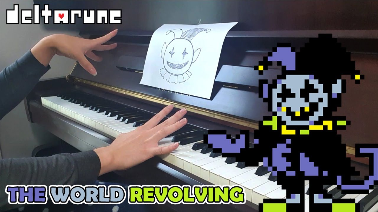 Deltarune - THE WORLD REVOLVING (Jevil's Theme) in piano