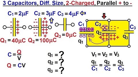 Physics - E&M: Dis- and Re-Connecting Capacitors (15 of 16) 3-Cap., Diff., 2-Chr,, Parallel, + to -