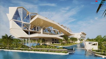 D5Render 1.8 Pro Animation | Archviz Exterior Realtime Render | Big vegetation more quick! @NVIDIA