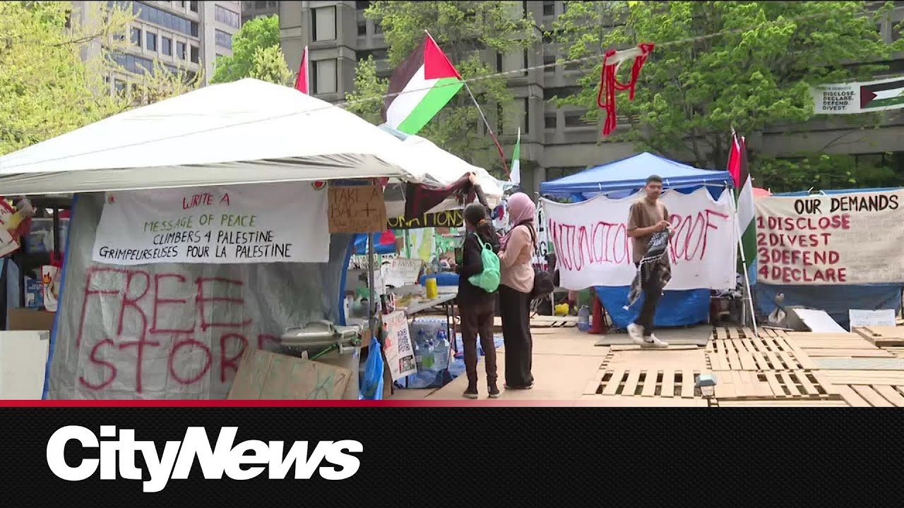 Police begin moving in on encampment at University of Michigan Diag