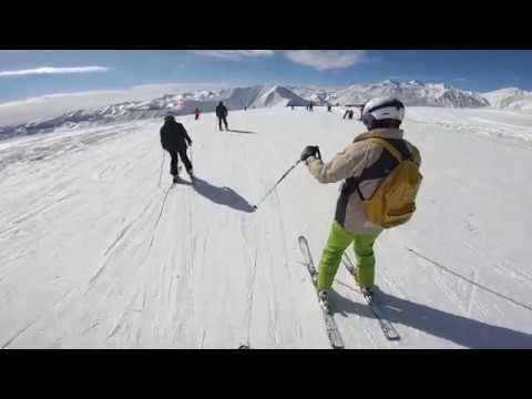 Gudauri 16.02.2020. ჩვენი პირველი დაშვება საძელედან. ვსრიალებთ ყველა ტრასაზე.