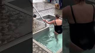 Diving in cold water for baptism in winter -7 degrees Celsius