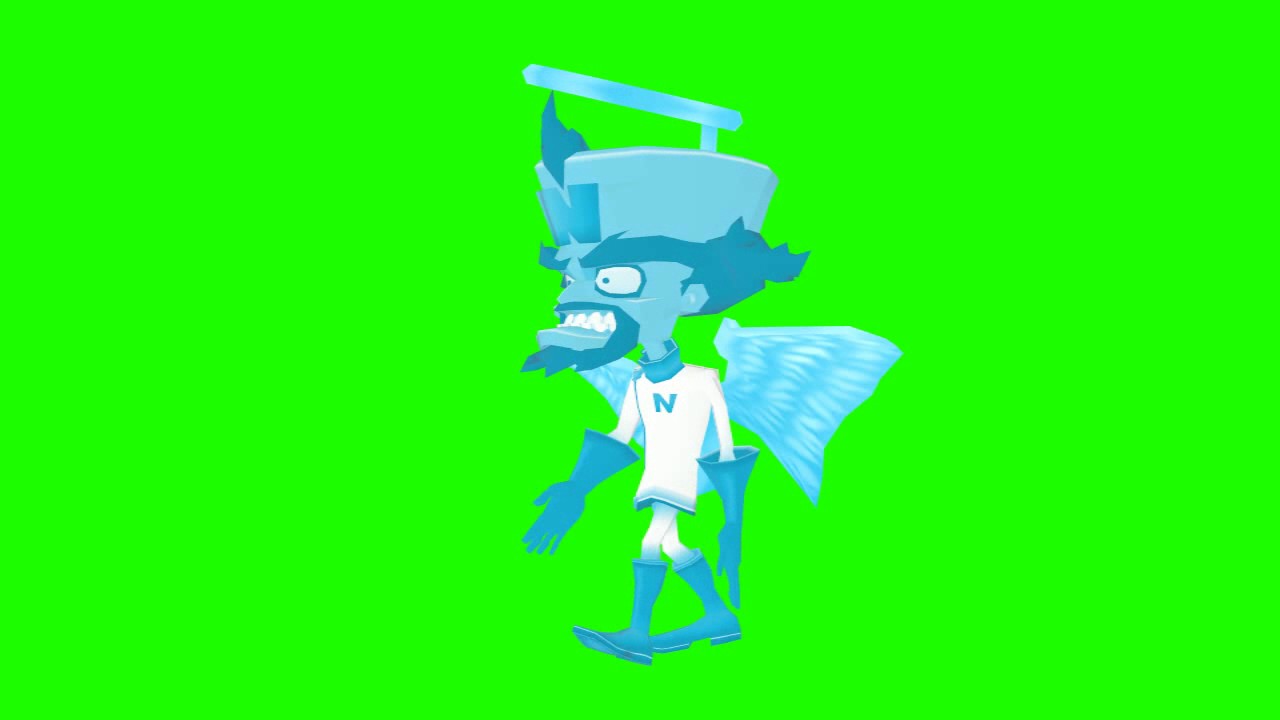 Angel Cortex walk animated right chroma - YouTube