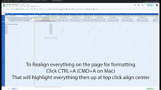 Formatting your spreadsheet WPF Thanksgiving Fundraiser