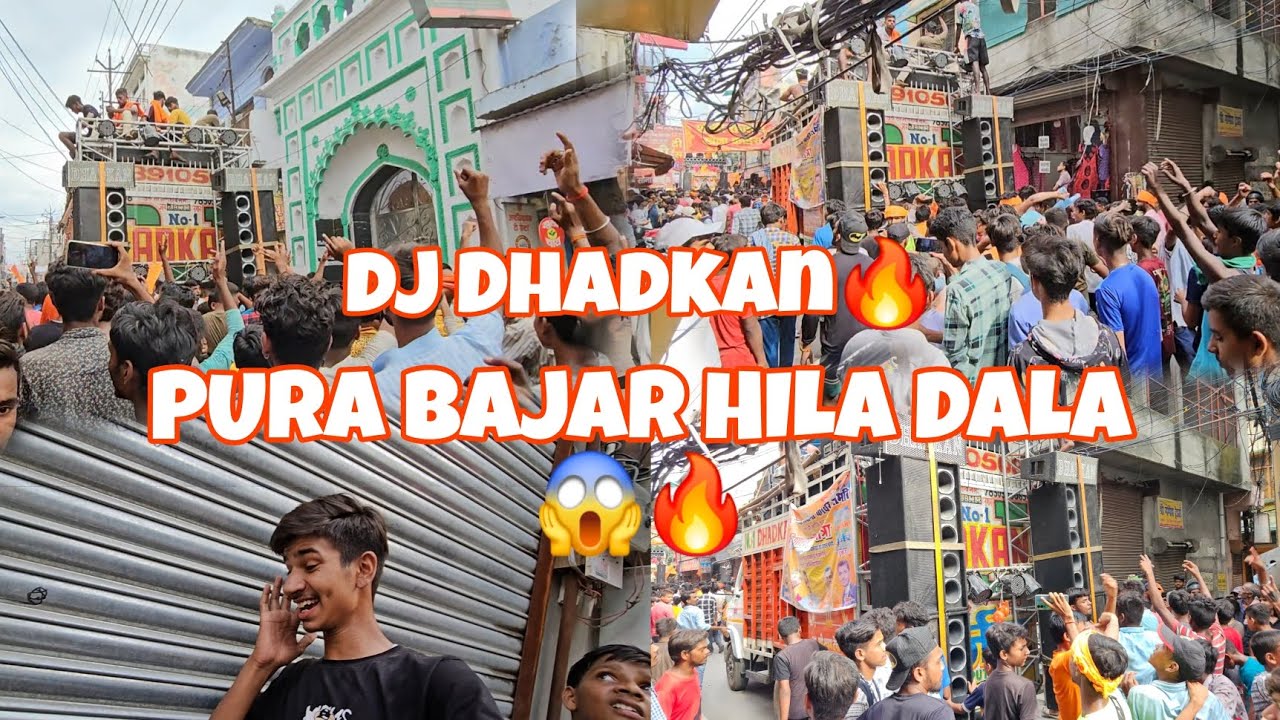 DJ DHADKAN 🔊 PURA BAJAR HILA DIYA DHADKAN DJ NE 😱 public bhut ho gayi thi bajar mein😎