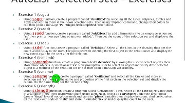 AutoLISP - Selection Sets Exercises