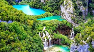 Croatia's amazing PLITVICE. Stunning view from drone!