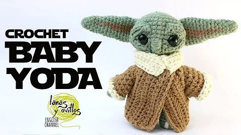 Learn How to Crochet Baby Yoda with English Tutorial!