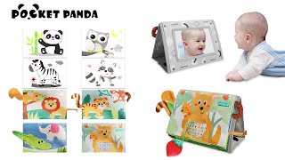 Baby Mirror Tummy Time Toy, Infant Contrast Crinkle Book with Teether for 0-3-6-12 Months Girl, Boy screenshot 1