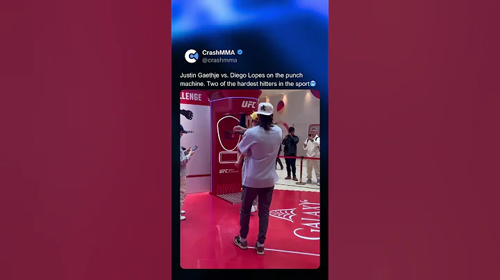 Justin Gaethje vs. Diego Lopes on the punch machine