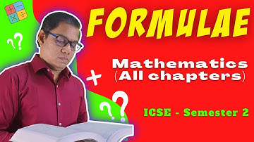 Maths ICSE Class 10 Formulae all chapters entire syllabus important formula Semester 2 CISCE 2022