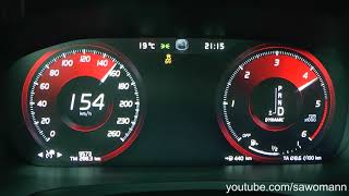 2018 Volvo S90 D5 AWD 235 HP 0-100 km/h &amp; 0-100 mph Acceleration