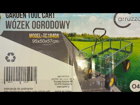 Wideo: Wózki Czterokołowe Ogrodowe: Wybór Dwuosiowej Składanej Taczki Czterokołowej