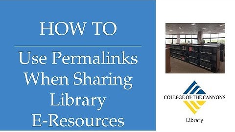 Database Permalinks