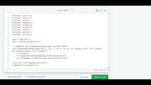 apple and orange | hackerrank solution in C