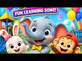 ABC & 123 Fun Song 🐘🐰🐵 | Kids Learning Rhyme | Cute Animal Dance #kidsrhymes #abcd #shorts #baby