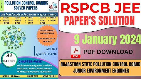Rajasthan State Pollution Control Board RSPCB JEE 2024 Paper Solution with Pdf
