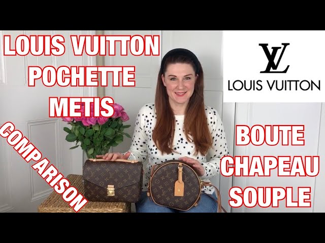 COMPARING LV PETITE BOITE CHAPEAU V LV CANNES BAG - Close up, what fits,  mod shots, most versatile 