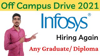 Infosys Off Campus 2021| Infosys Recruitment 2021 |2018/2019/2020/2021 Batch|Infosys Hiring Freshers