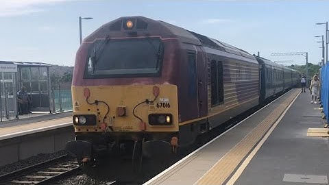 Harborough station class 67s 67016+67013 EWS and DB cargo uk Ealing Broadway to TOTN yard -3 14/5/22