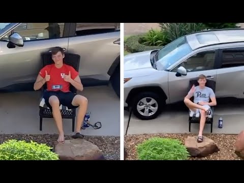 Boyfriend Sits Outside Girlfriend's House While She Recovers