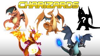 Pokemon: CHARIZARD Forms \& Evolutions (Mega Charizard X \& Y, Gigantamax, Detective Pikachu)