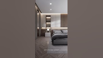 Modeled in #Blender & Rendered in #d5render | Modern Bedroom with Wooden Accents