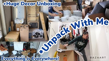 Moving Vlog 2📦|Unpack everything with me +Huge unboxing and Cleaning
