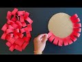 Beautiful Red Paper Wall Hanging || Home made paper Wall for Decoration || Wall Hanger ||