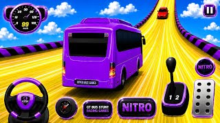 🚌💥 Crazy Bus Stunts on Impossible Mega Ramps! 🌉 Extreme Sky Road Challenge 🎮 Android Gameplay screenshot 1
