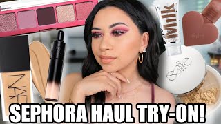 NEW SEPHORA MAKEUP TRY ON HAUL | VALENTINE'S DAY 2022 TUTORIAL
