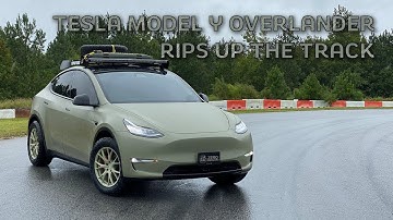 One Lap in a Lifted Tesla Model Y Performance on The Race Track!