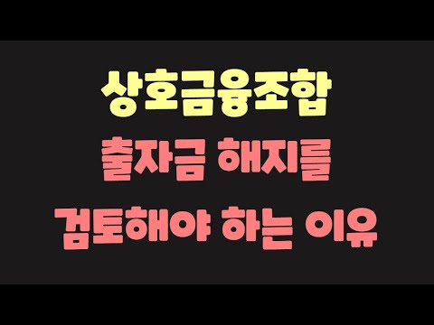   새마을금고 출자금을 해지한 이유 Feat 저축은행 수익률