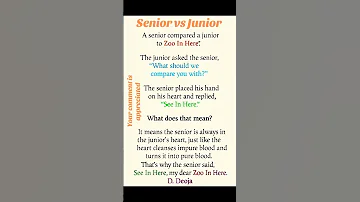 Senior Vs Junior 