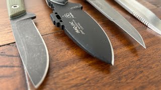 THE BEST EDC FIXED BLADES OL TROUT TOPS BENCHMADE ESEE TERAVA J. KABAR BECKER