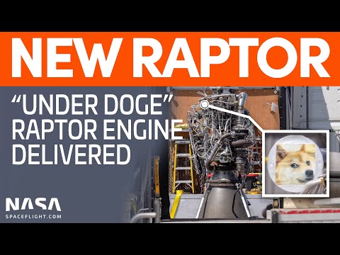 SpaceX Boca Chica - Raptor "Under Doge" Delivered