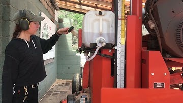 Setting up for a day on the LT40 Woodmizer