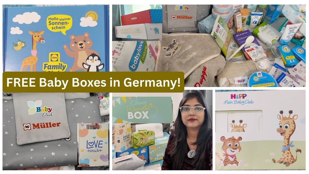 🎁 Newborn Baby Free Gift Boxes in Germany – Full Guide & Unboxing! 🎁  Muller, LIDL, DM, Rossmann ...