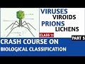 Crash Course NCERT Class 11 Viruses,Viroids,Prions,Lichens:- Part-5 (NEET/AIIMS/JIPMER)